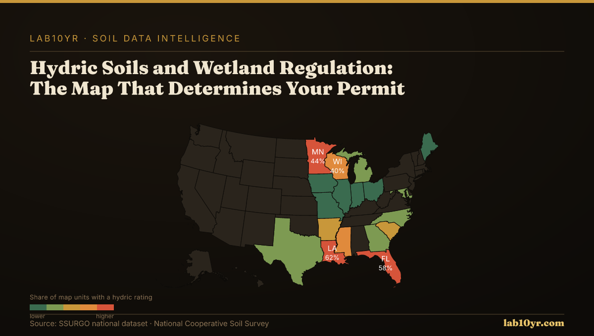 Hydric Soils and Wetland Regulation: The Map That Determines Your Permit — Lab10YR data visualization