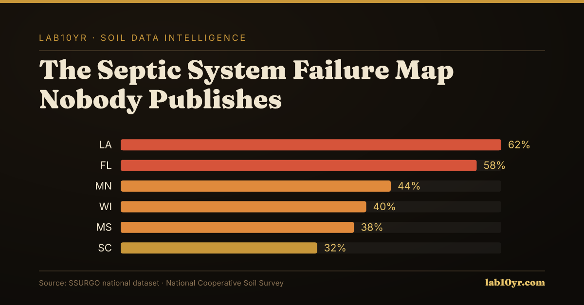 The Septic System Failure Map Nobody Publishes — Lab10YR data visualization